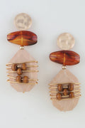 Abstract Historic Pillar Drop Earrings