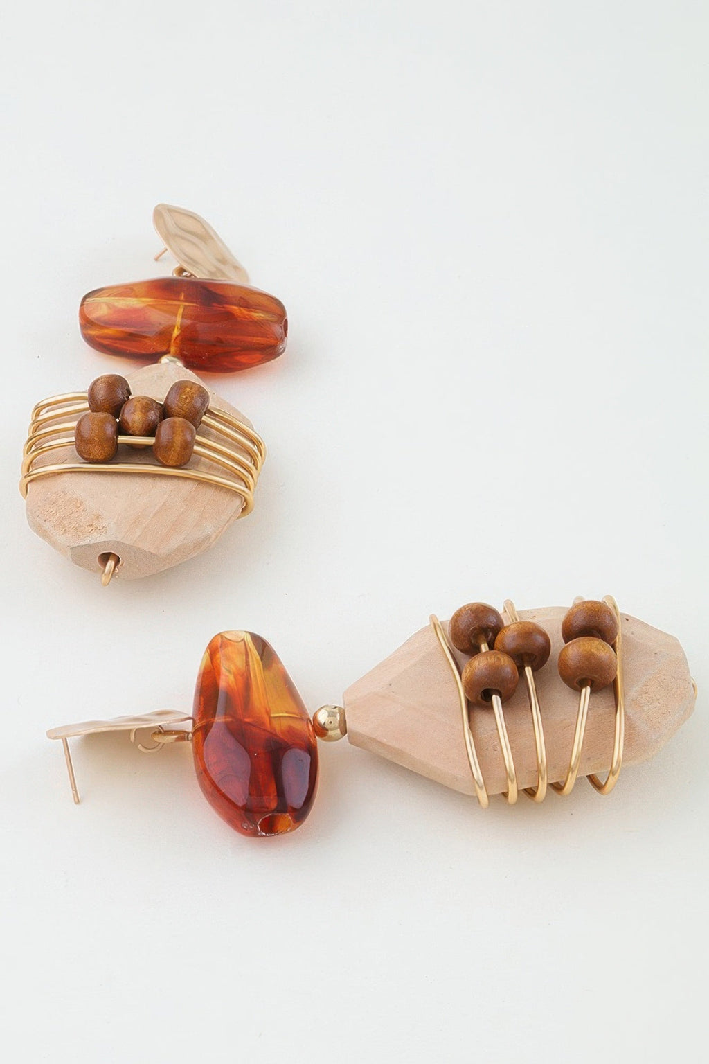 Abstract Historic Pillar Drop Earrings