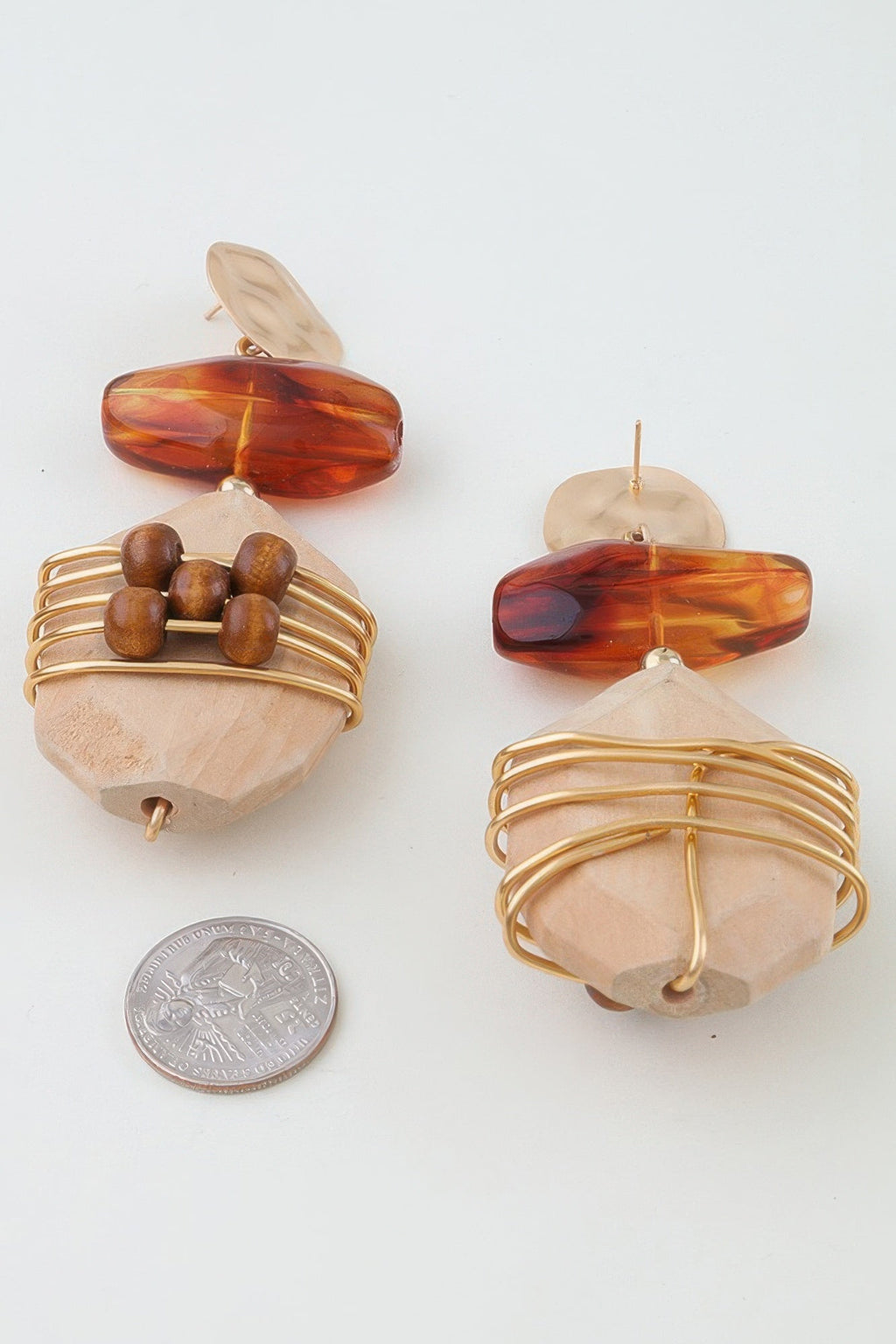 Abstract Historic Pillar Drop Earrings